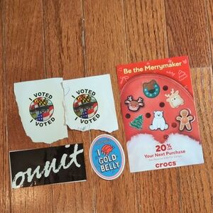 Sticker Bundle I Voted Maryland Onnit Gold Belly & Crocs Stickers New